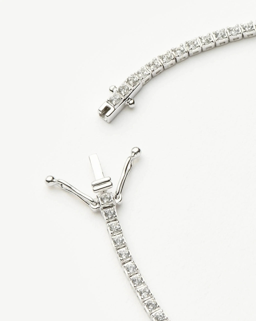 Solid Gold Diamond Tennis Bracelet | 14ct Solid White Gold Lab Grown Diamonds