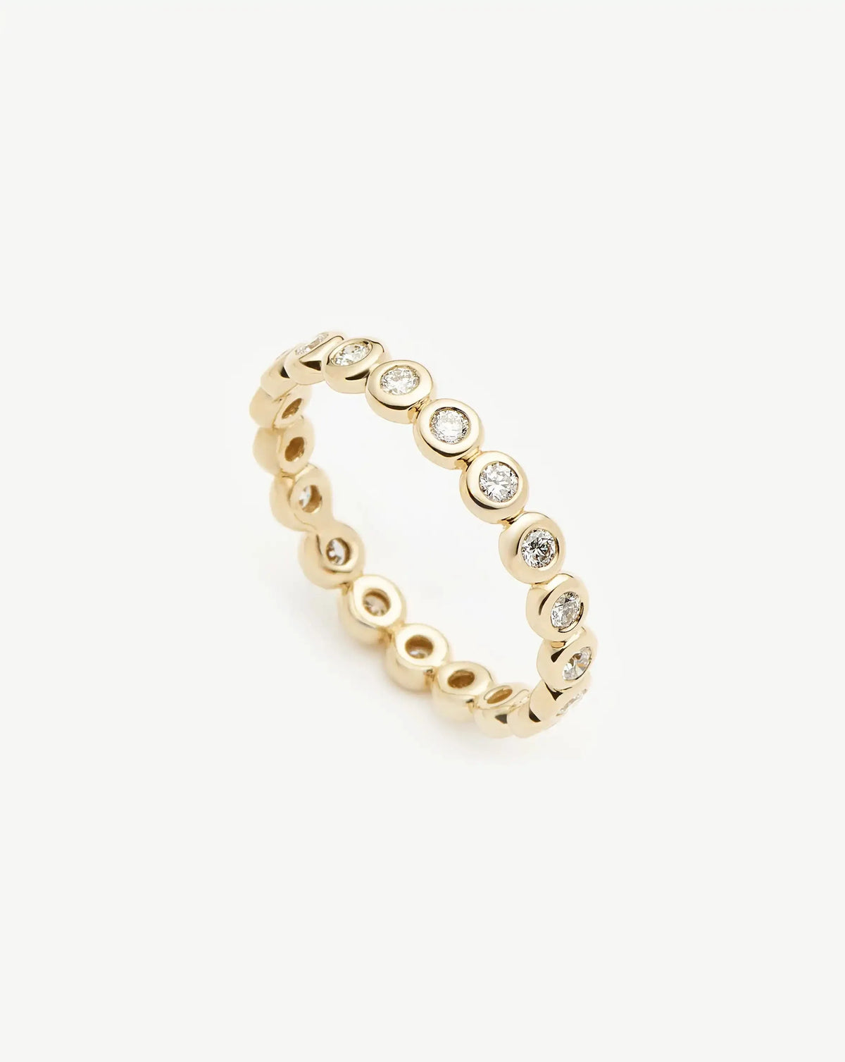 Solid Gold Diamond Tennis Eternity Ring | 9ct Solid Yellow Gold