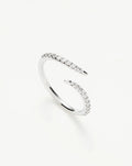 Solid Gold Open Claw Ring | 9ct Solid White Gold/Diamond