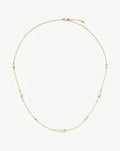 Solid Gold Pearl Chain Necklace | 14ct Solid Gold/Pearl