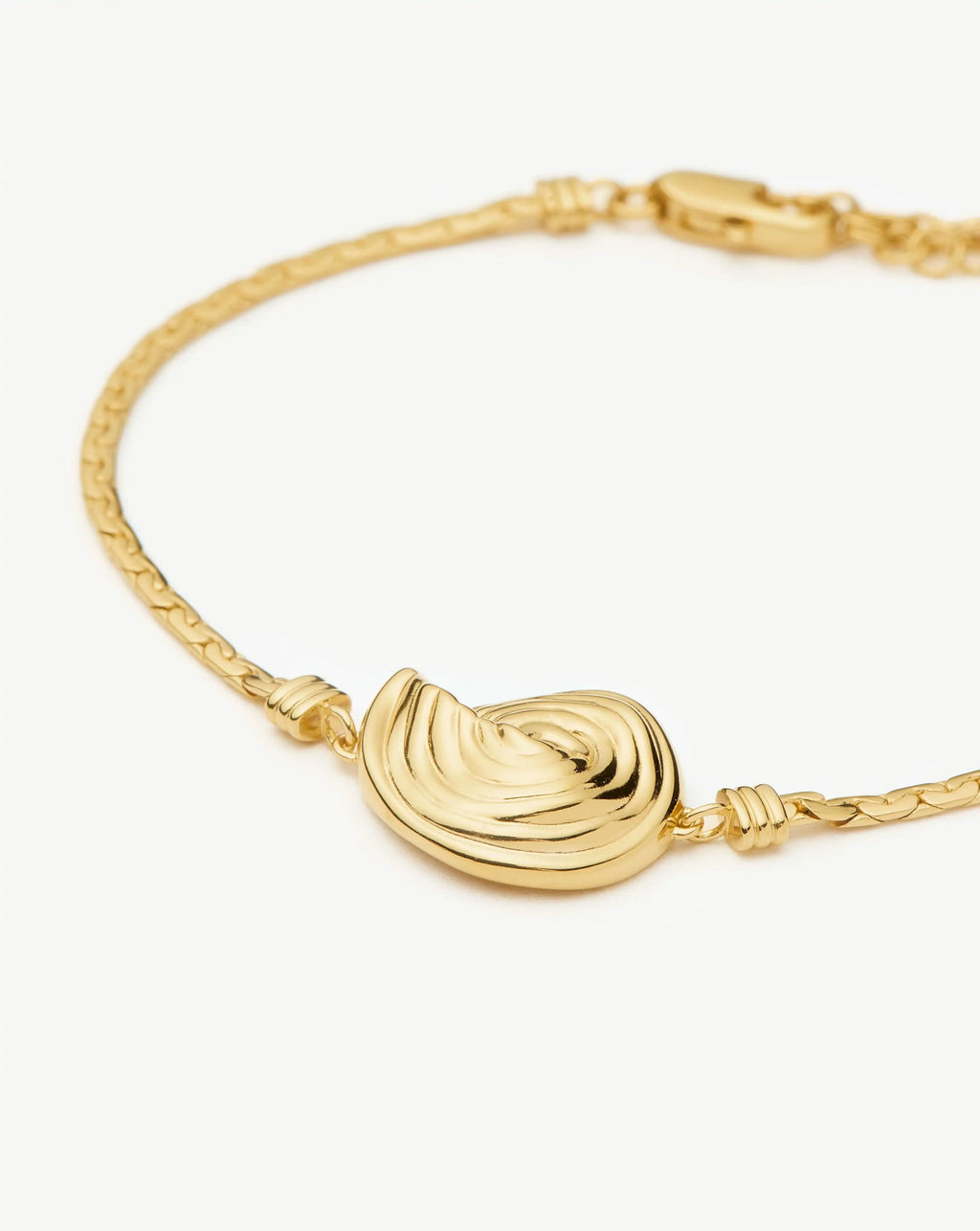 Spiral Cobra Chain Bracelet | 18ct Gold Plated