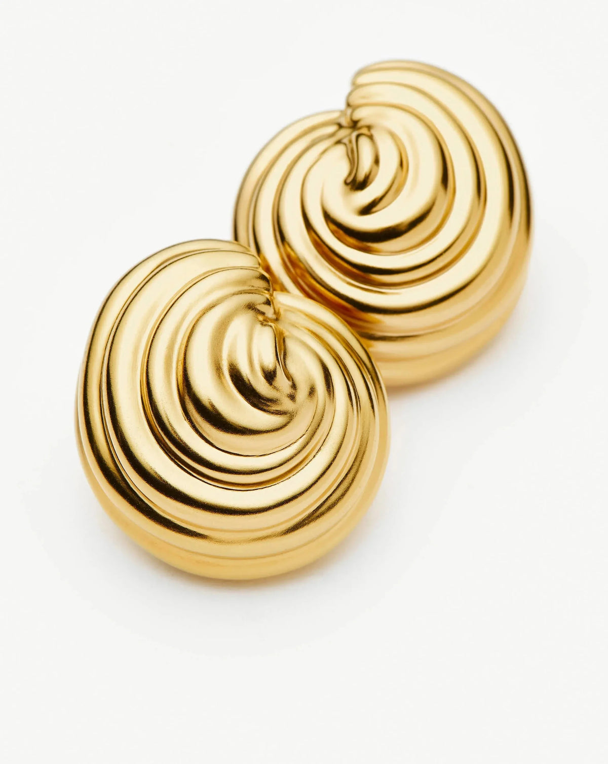 Spiral Dome Oversized Stud Earrings | 18ct Gold Plated