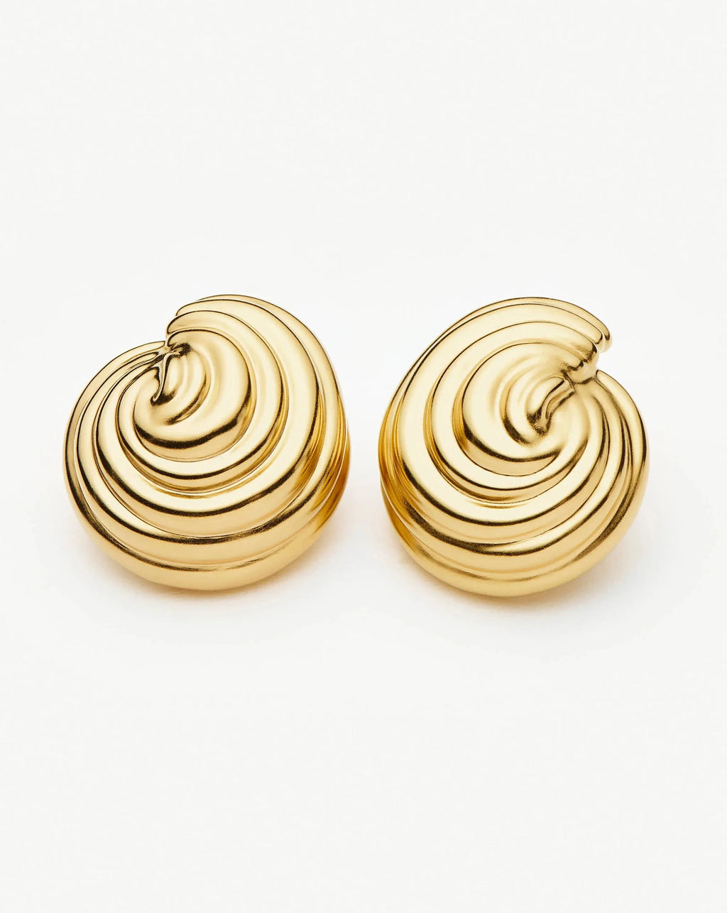 Spiral Dome Oversized Stud Earrings | 18ct Gold Plated