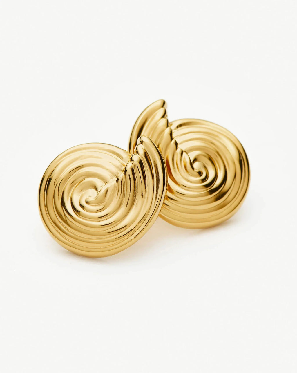 Spiral Small Stud Earrings | 18ct Gold Plated