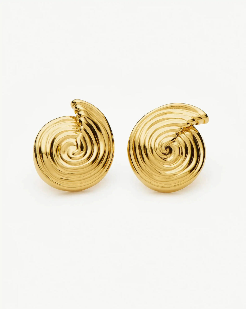 Spiral Small Stud Earrings | 18ct Gold Plated