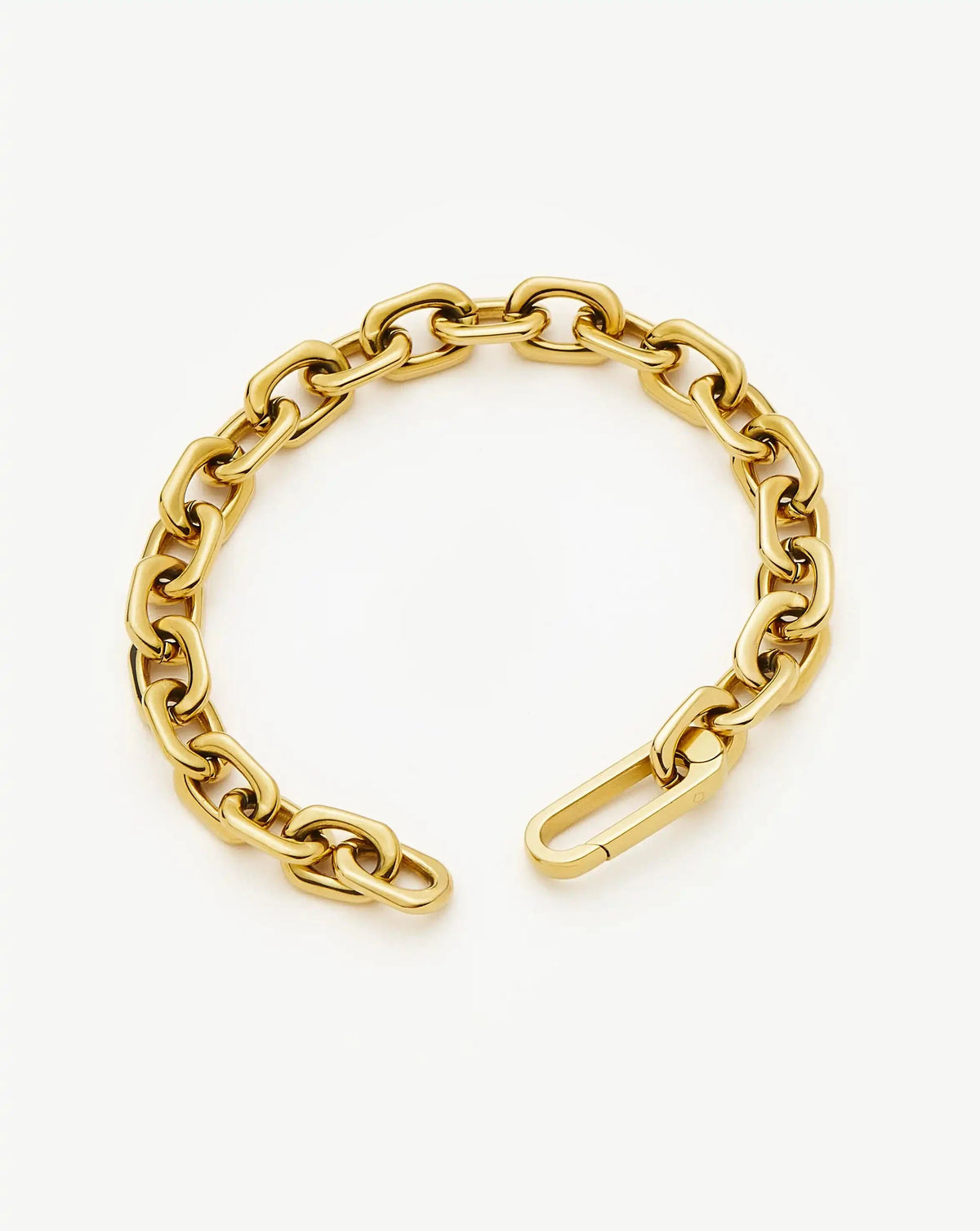 Square Paperclip Chain Bracelet | 18ct Gold Plated