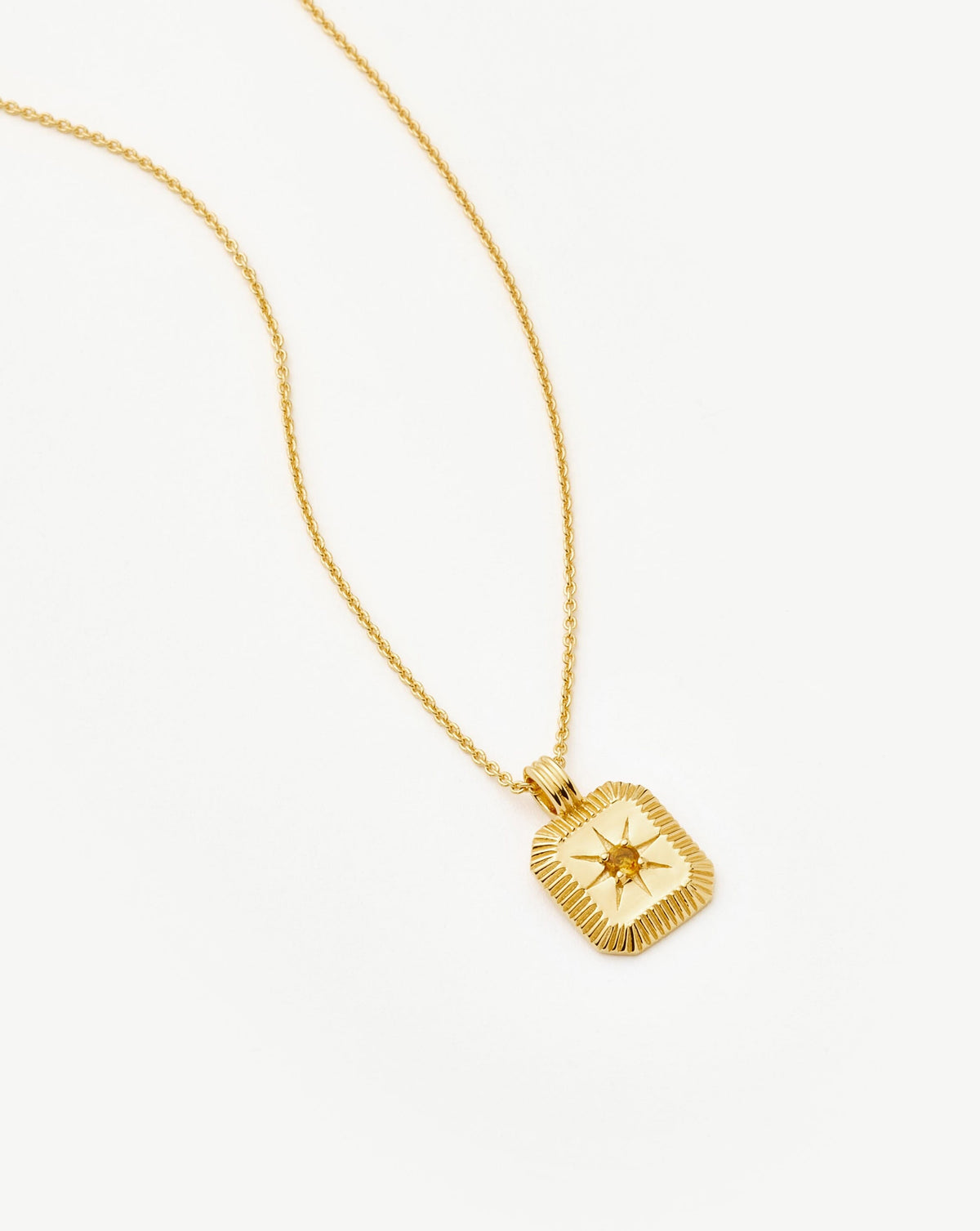 November Birthstone Pendant Necklace | 18ct Gold Vermeil/Citrine