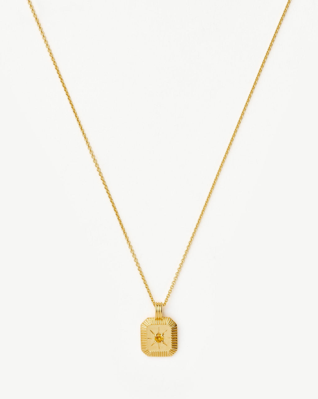 November Birthstone Pendant Necklace | 18ct Gold Vermeil/Citrine