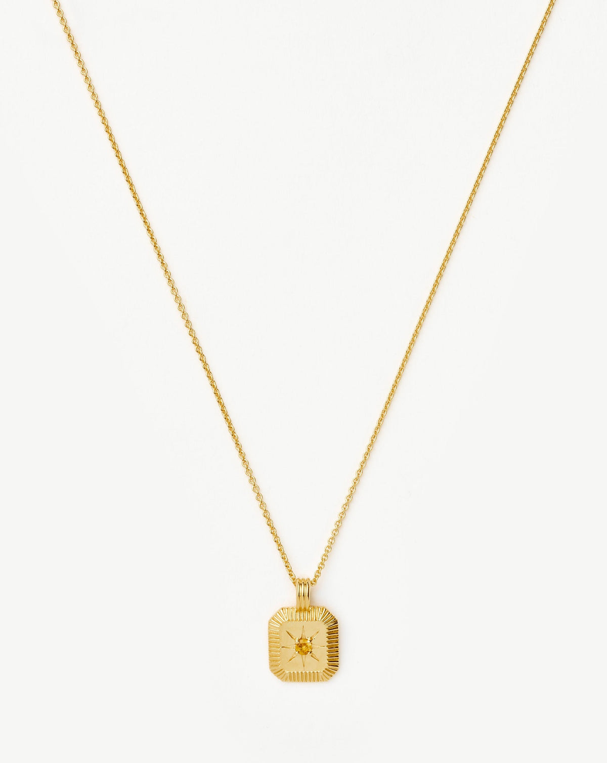 November Birthstone Pendant Necklace | 18ct Gold Vermeil/Citrine
