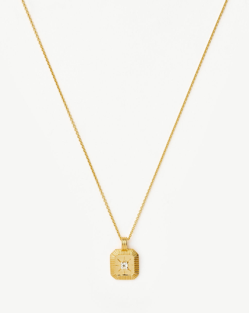 April Birthstone Pendant Necklace | 18ct Gold Vermeil/Crystal