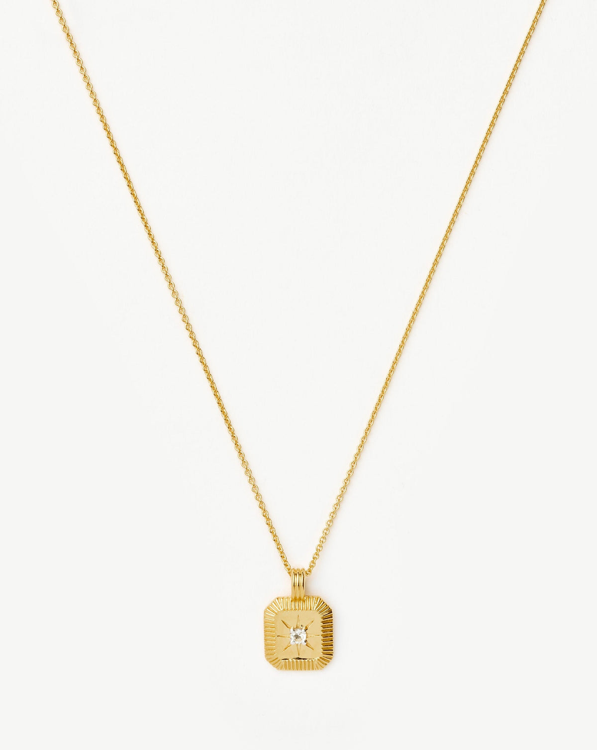 April Birthstone Pendant Necklace | 18ct Gold Vermeil/Crystal