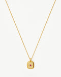 July Birthstone Pendant Necklace | 18ct Gold Vermeil/Glass Filled Ruby