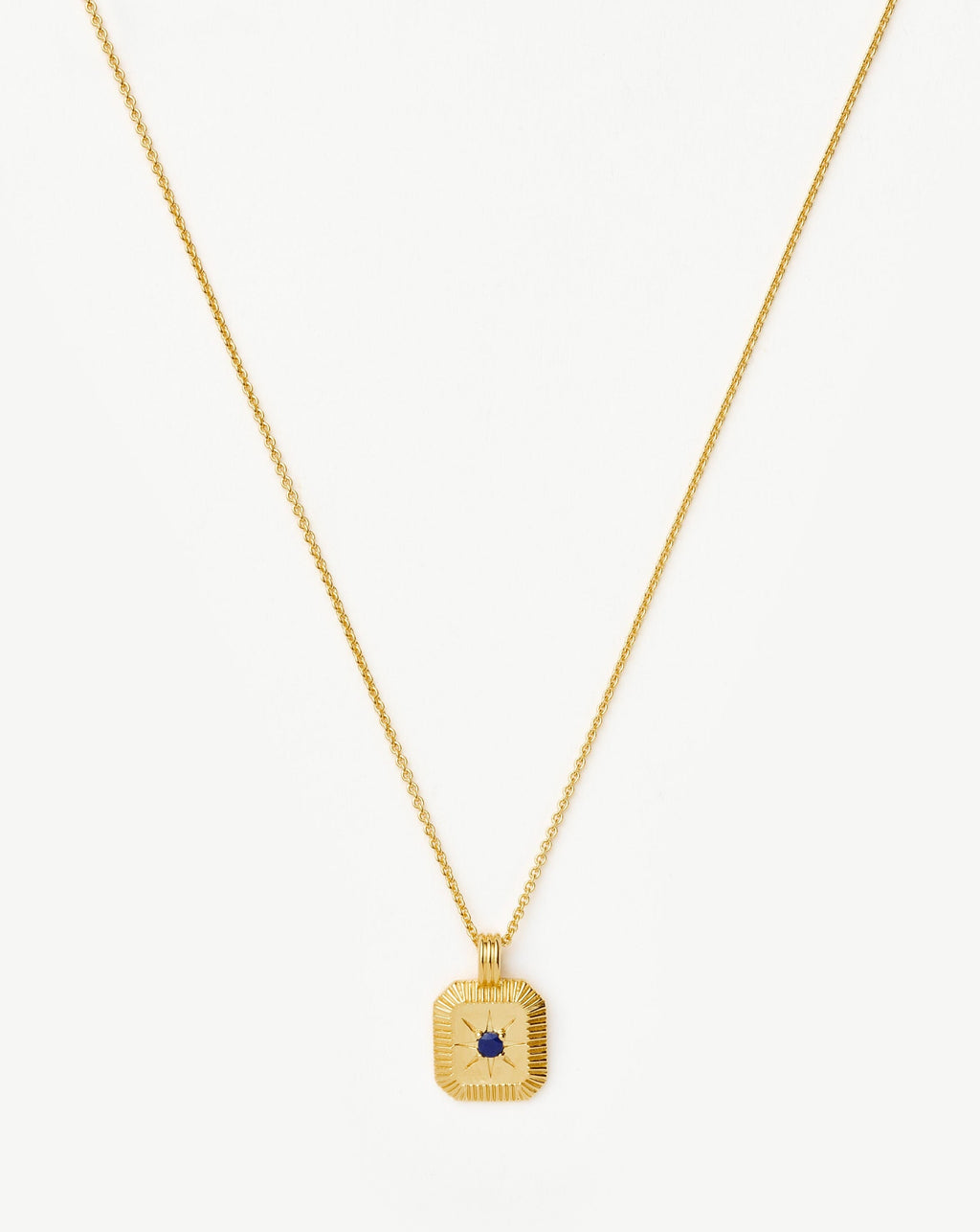 September Birthstone Pendant Necklace | 18ct Gold Vermeil/Lapis