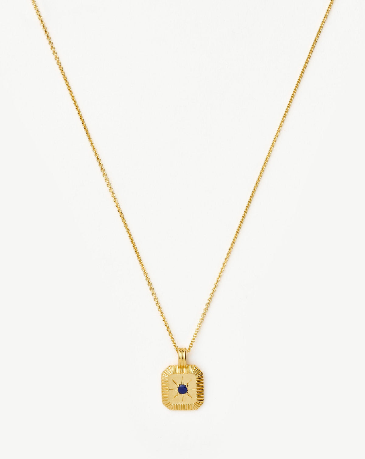 September Birthstone Pendant Necklace | 18ct Gold Vermeil/Lapis