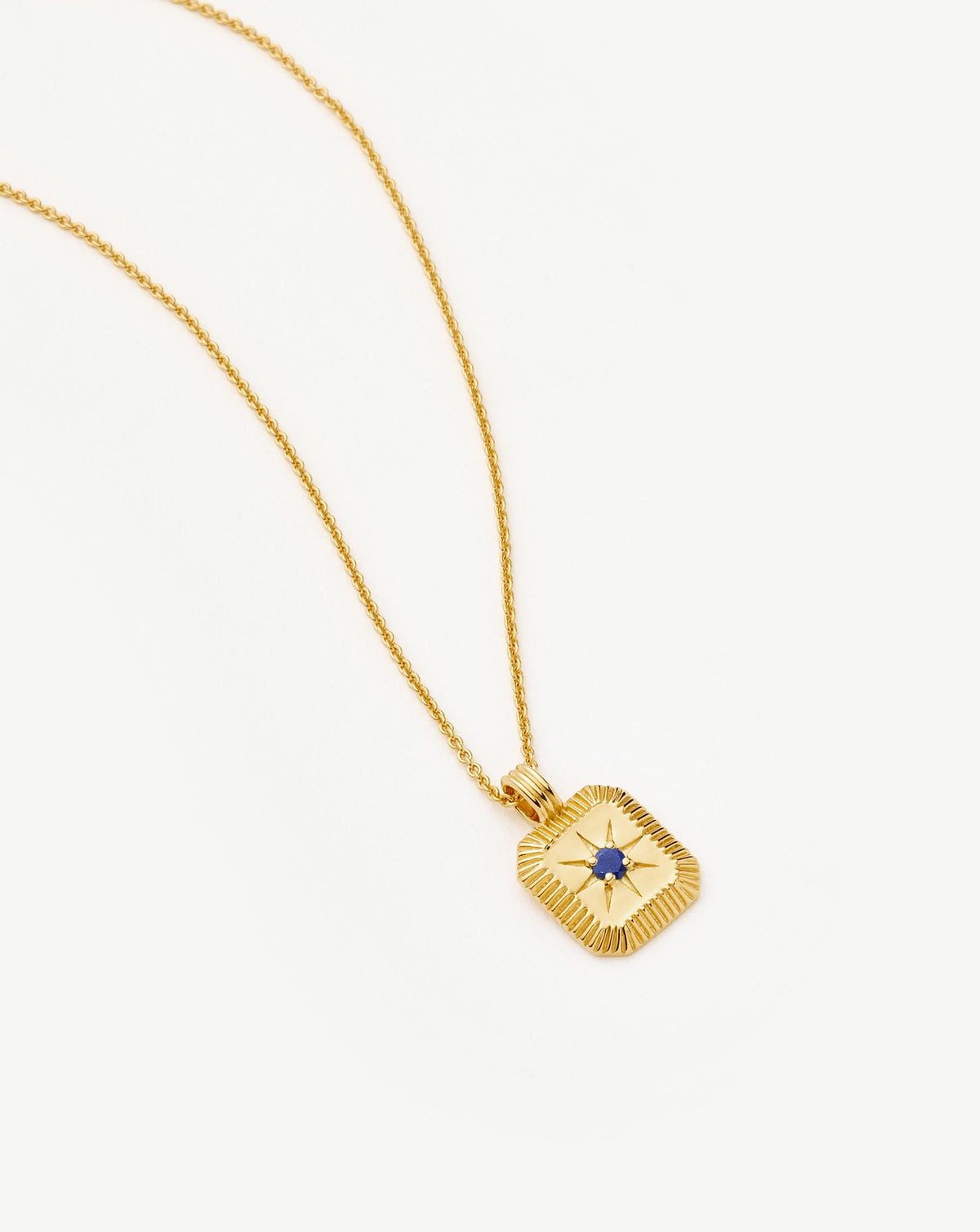 September Birthstone Pendant Necklace | 18ct Gold Vermeil/Lapis