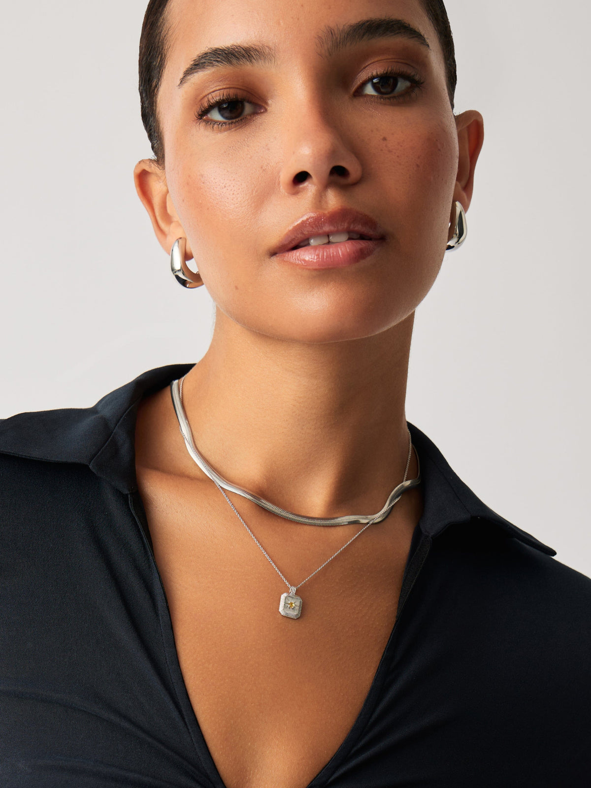 November Birthstone Pendant Necklace | Sterling Silver/Citrine