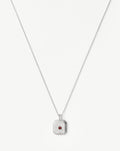 January Birthstone Pendant Necklace | Garnet/Sterling Silver