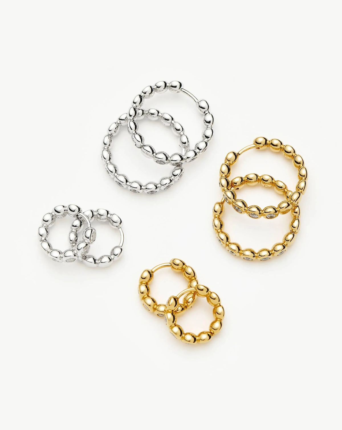 Tennis Classic Hoop Earrings | Silver Plated/Cubic Zirconia