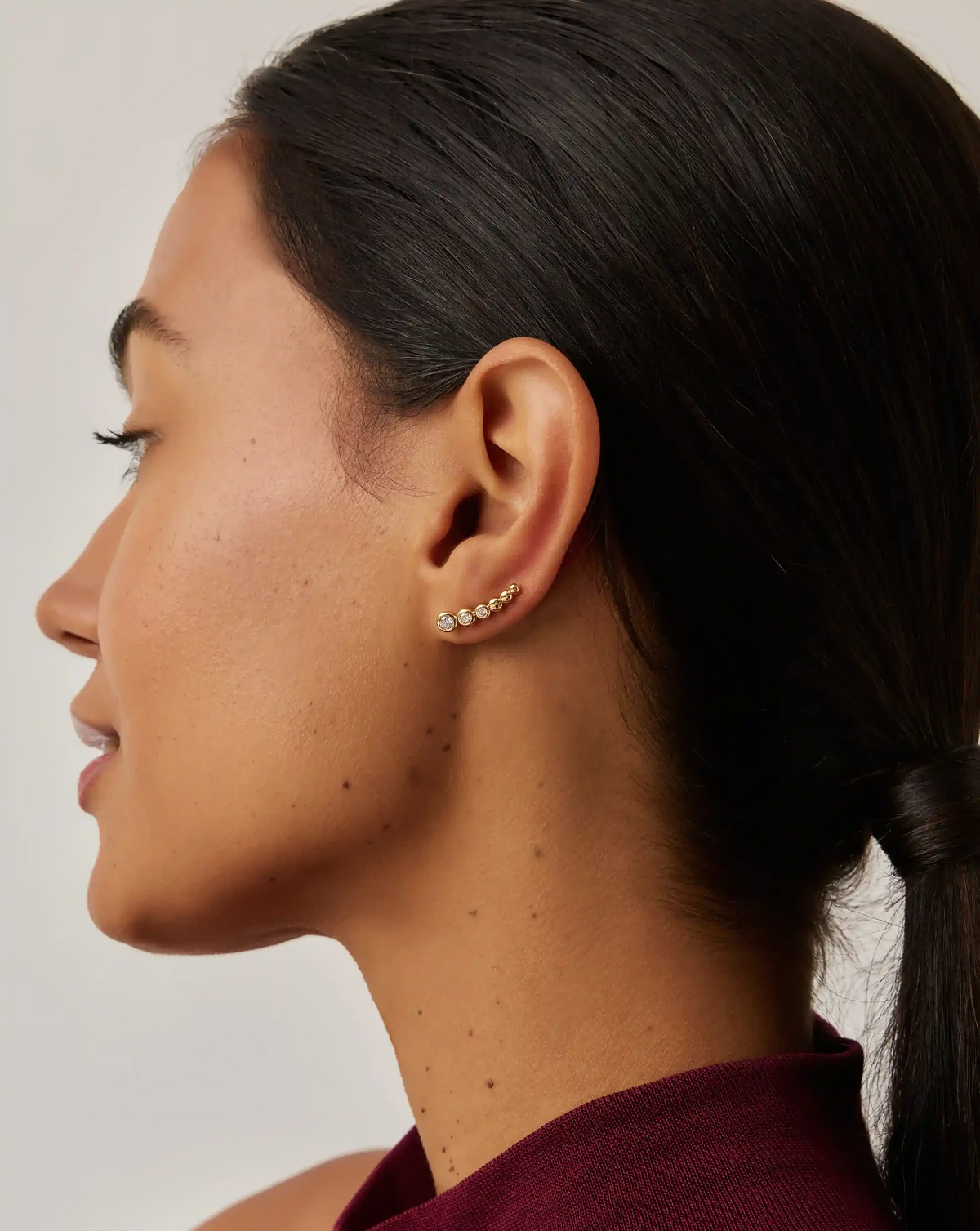 Tennis Climber Earrings | 18ct Gold Plated/Cubic Zirconia