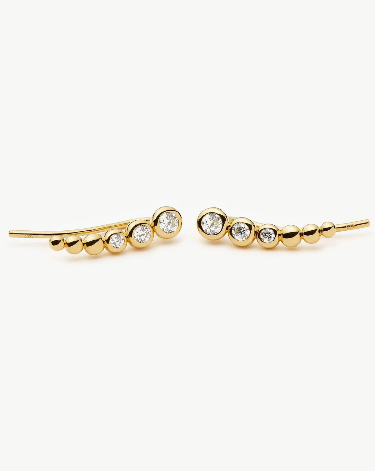 Tennis Climber Earrings | 18ct Gold Plated/Cubic Zirconia
