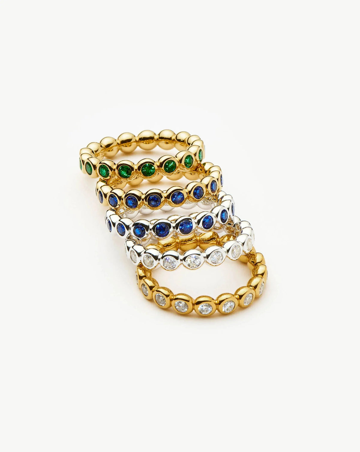 Tennis Eternity Stacking Ring | 18ct Gold Vermeil/Cubic Zirconia
