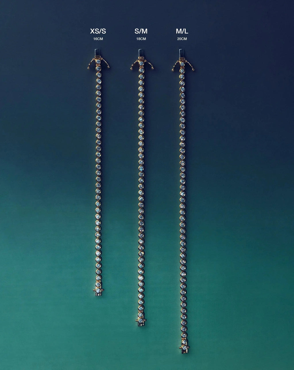 Tennis Round Bracelet | 18ct Gold Plated/Emerald Green Nano-crystal