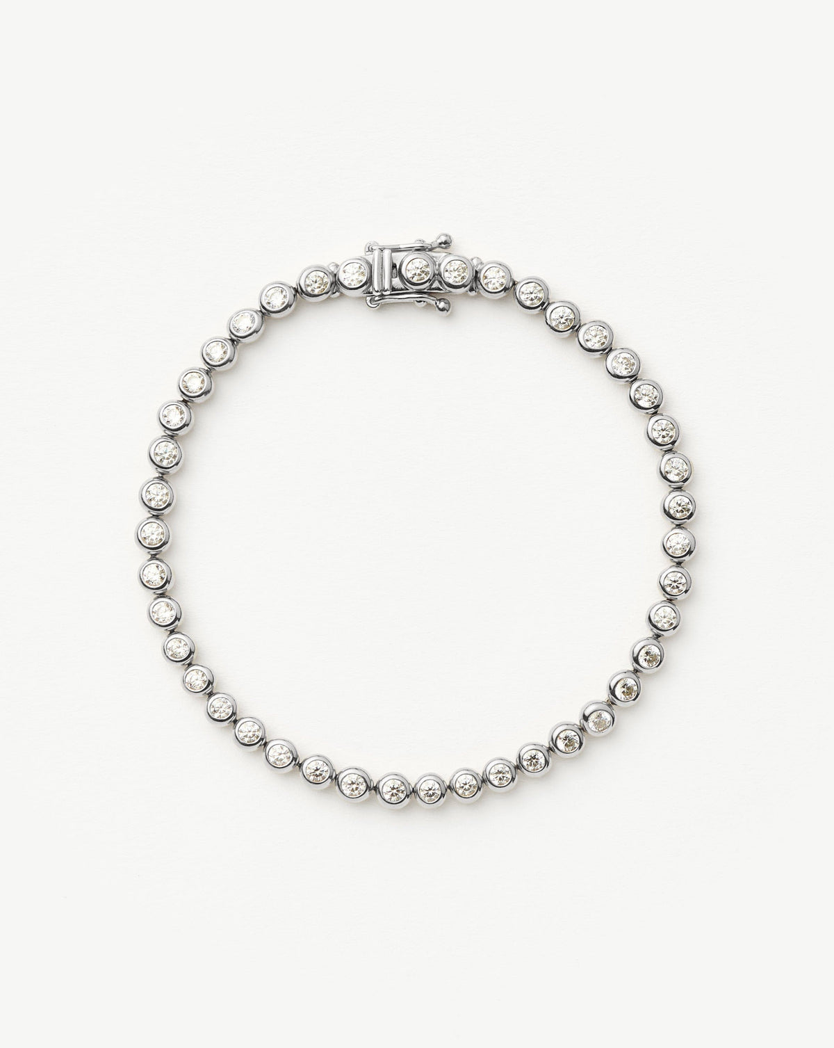 Tennis Round Bracelet | Silver Plated Cubic Zirconia