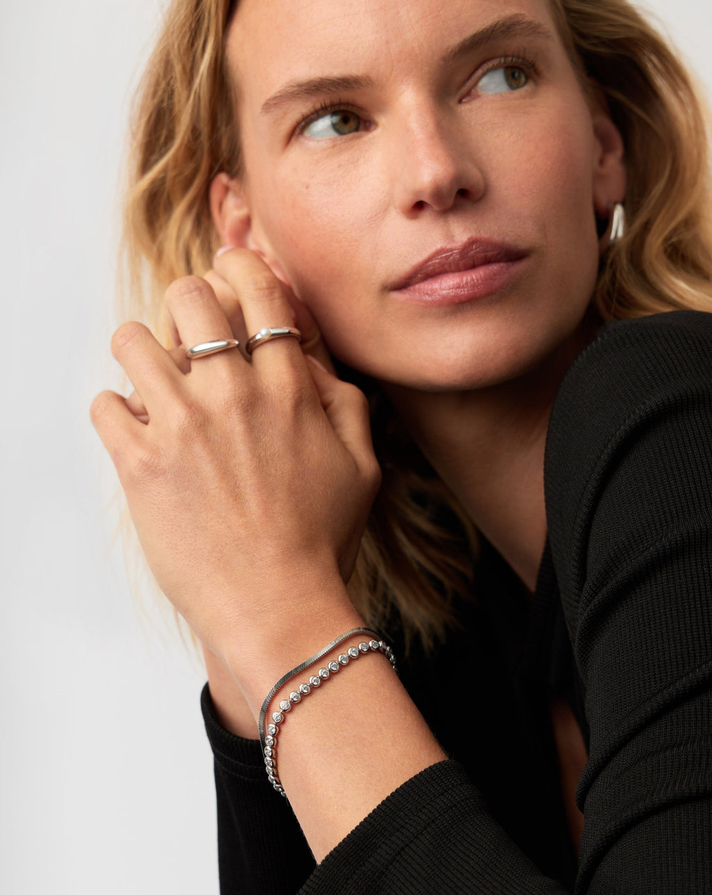 Tennis Round Bracelet | Silver Plated Cubic Zirconia