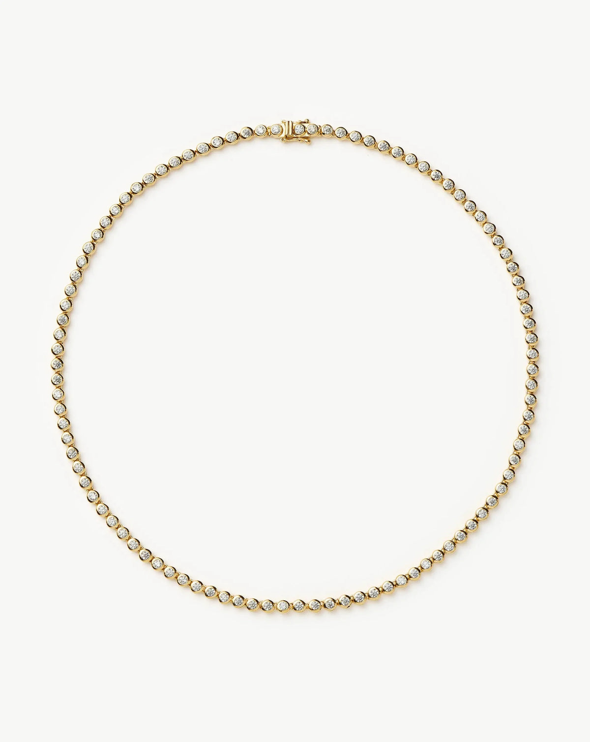 Tennis Round Necklace | 18ct Gold Plated/Cubic Zirconia
