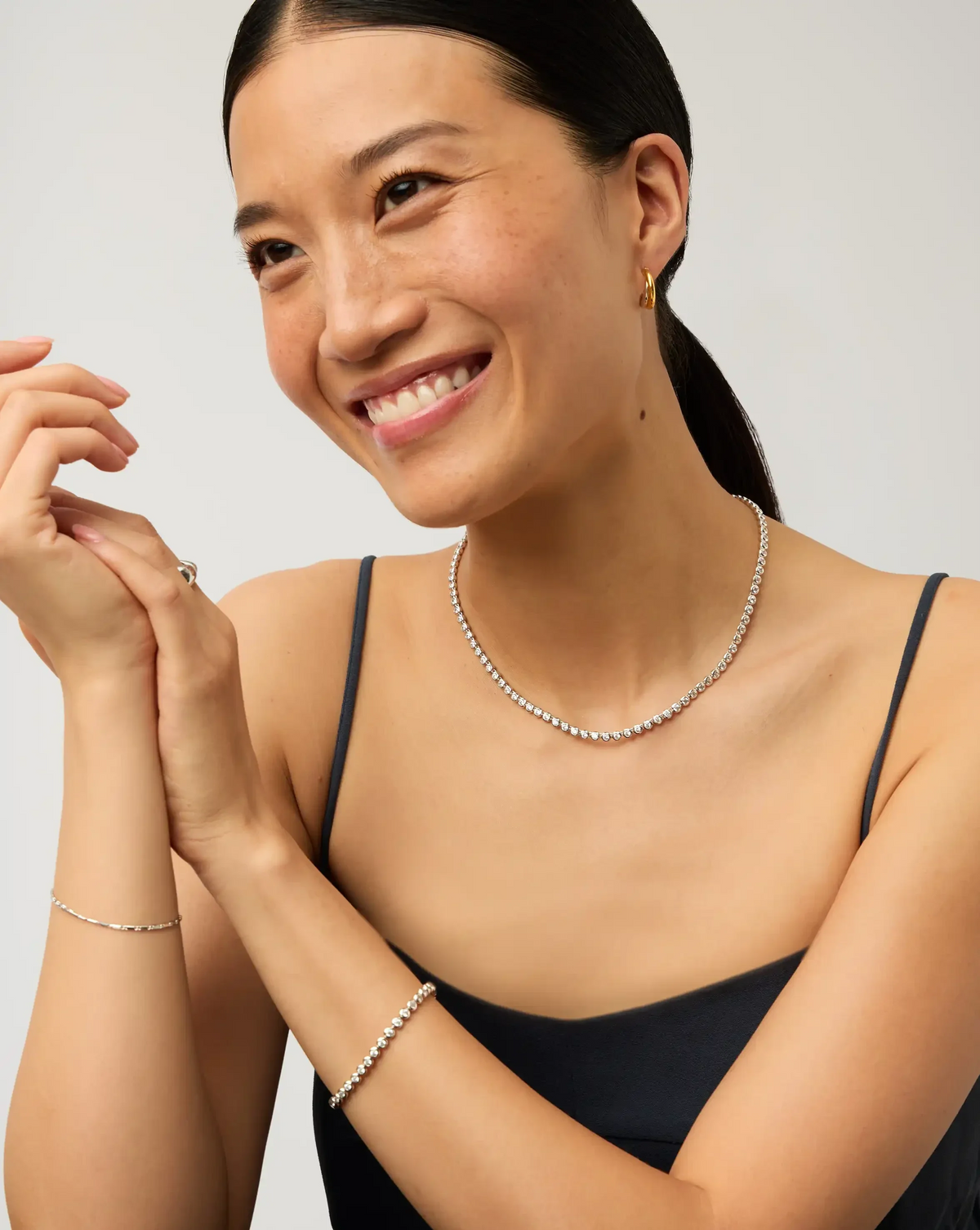 The Time for Tennis Set | Silver Plated/Sterling Silver/Cubic Zirconia