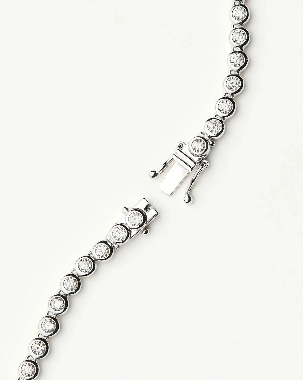 Tennis Round Necklace | Silver Plated/Cubic Zirconia