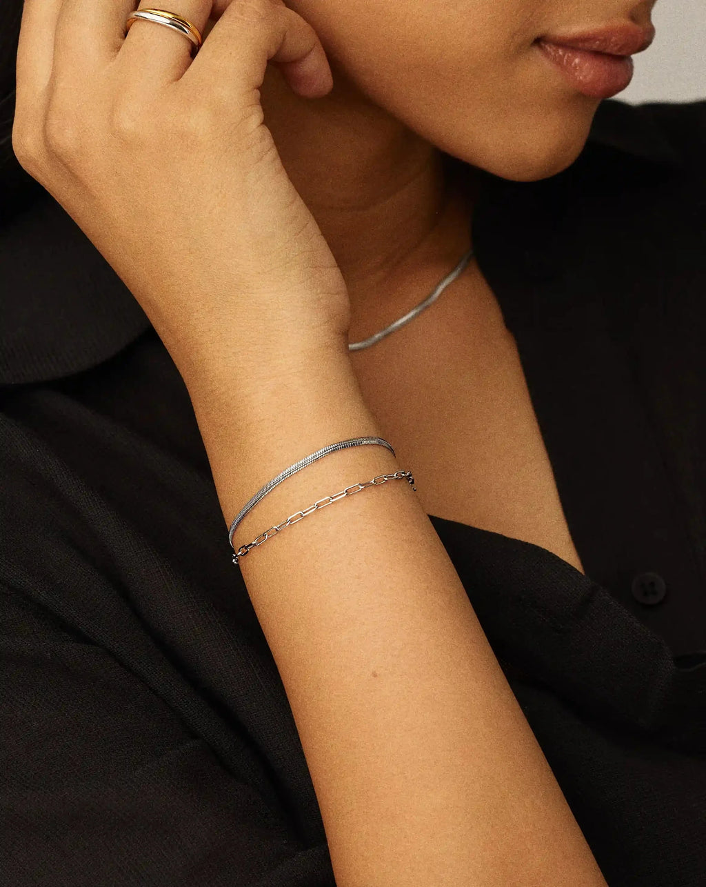 The Go-To Bracelet Set | Platinum Plated