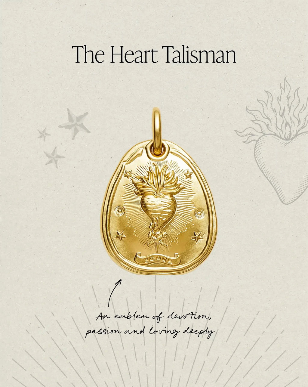 The Heart Talisman Necklace | 18ct Gold Plated