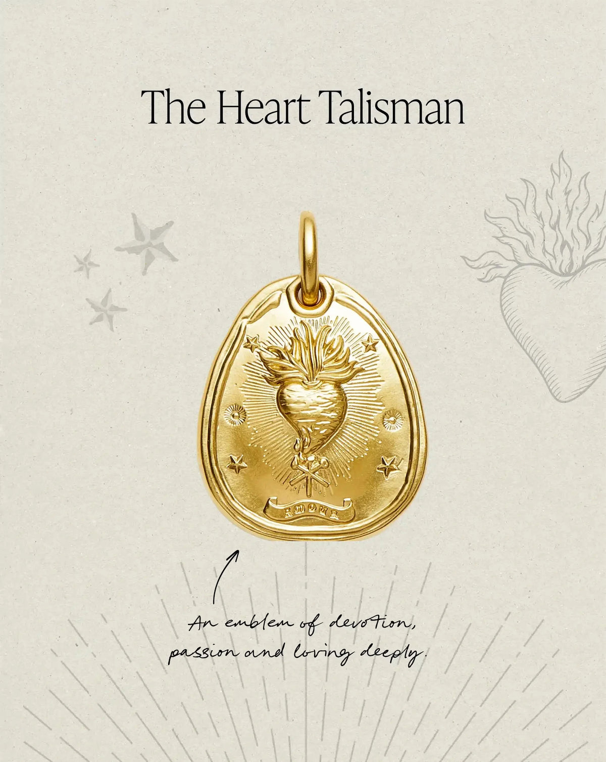 The Heart Talisman Necklace | 18ct Gold Plated
