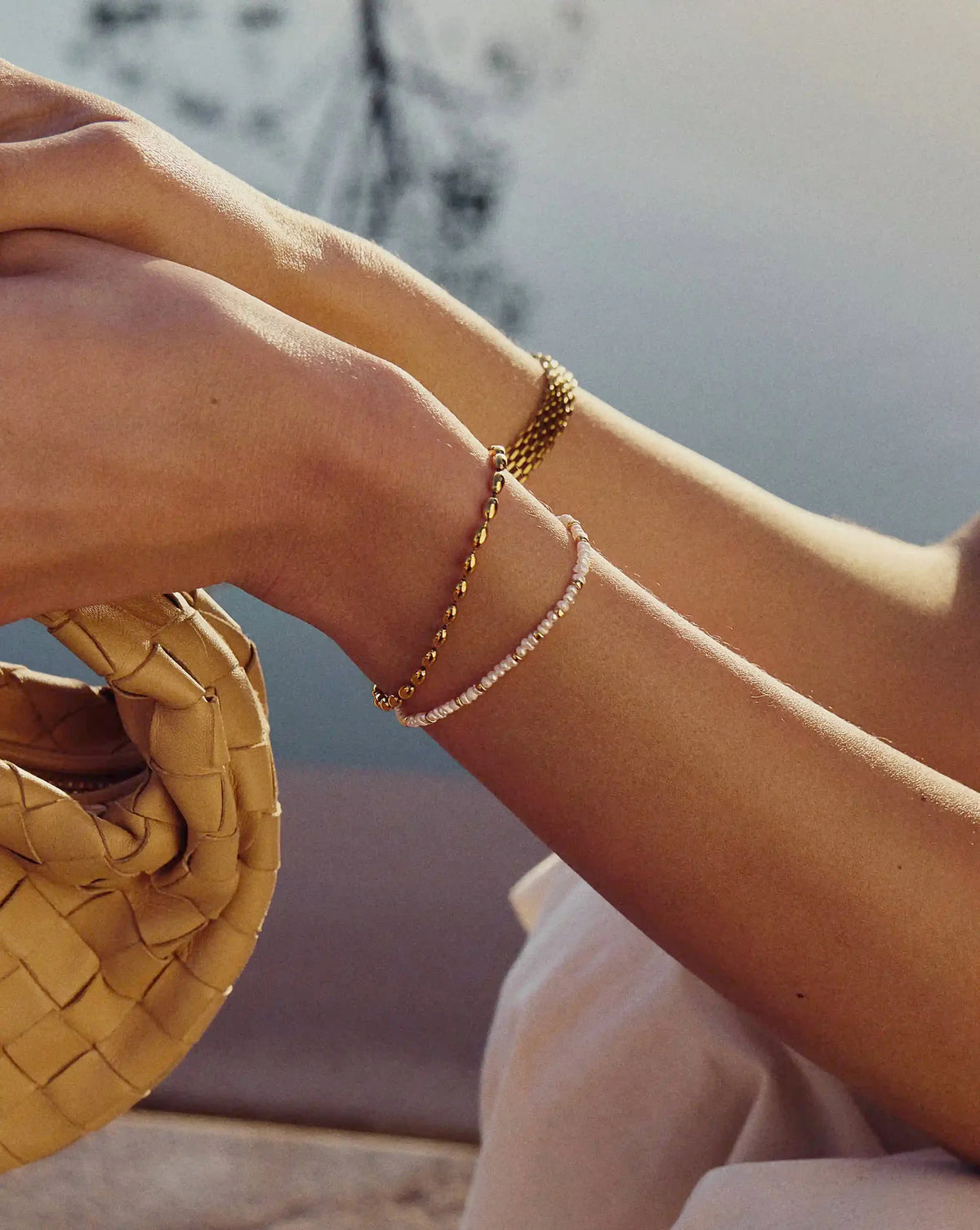 The Pearl-fect Bracelet Set | 18ct Gold Plated
