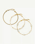 The Pearl-fect Trio Bracelet Set | 18ct Gold Plated/Pearl