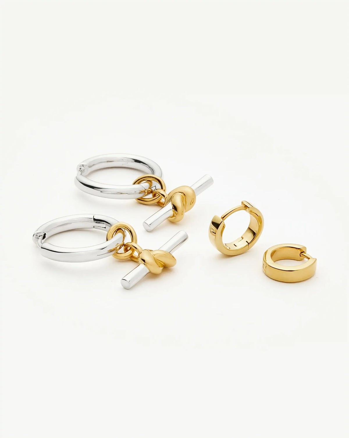 The T-Bar Earring Set | 18ct Gold Plated, Silver Plating on Brass