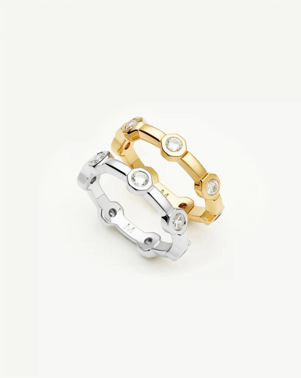 The Tennis Stacking Ring Set | 18ct Gold Plated, Silver Plated