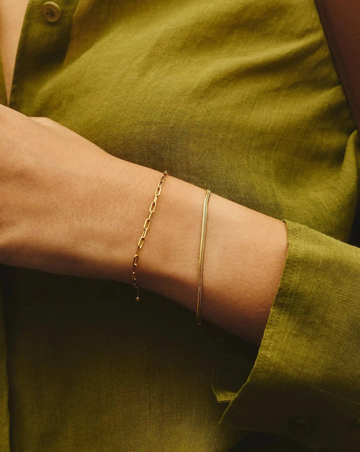 Thin Snake Chain Bracelet | 18ct Gold Plated