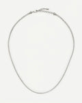 Thin Snake Chain Necklace | Silver Plated