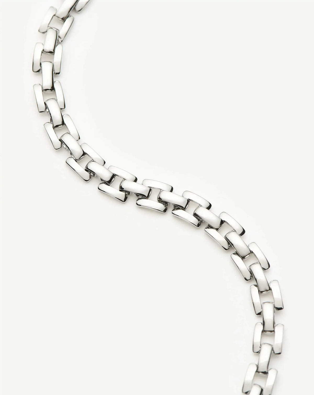 Timepiece Link Chain Bracelet | Platinum Plated