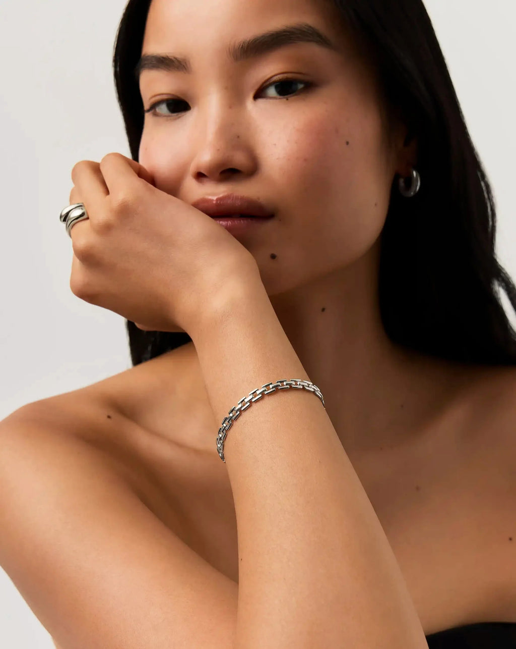 Timepiece Link Chain Bracelet | Platinum Plated