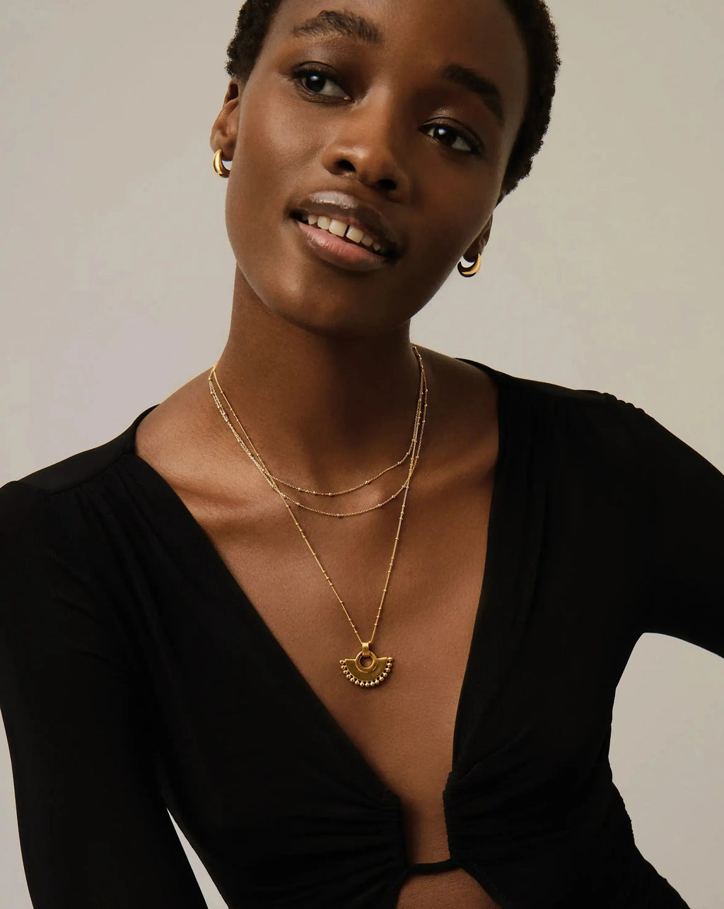 Zenyu Fan Necklace | 18ct Gold Plated
